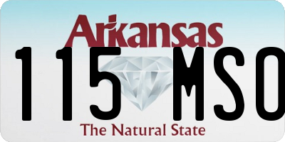 AR license plate 115MSO