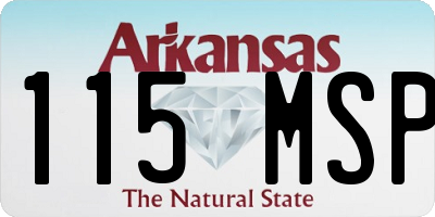AR license plate 115MSP