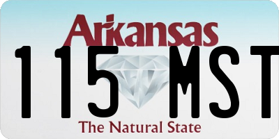 AR license plate 115MST