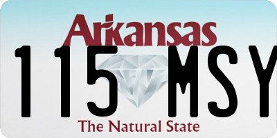AR license plate 115MSY