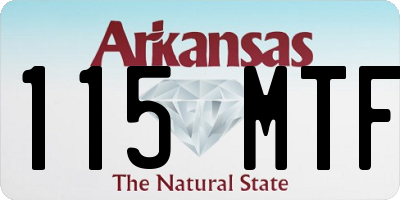 AR license plate 115MTF