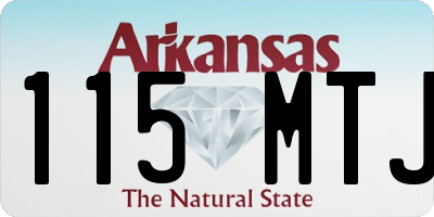 AR license plate 115MTJ
