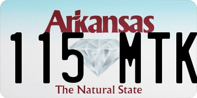 AR license plate 115MTK