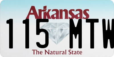 AR license plate 115MTW