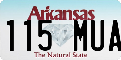 AR license plate 115MUA