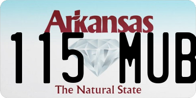 AR license plate 115MUB