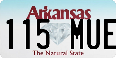 AR license plate 115MUE