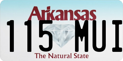 AR license plate 115MUI