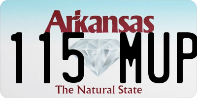 AR license plate 115MUP