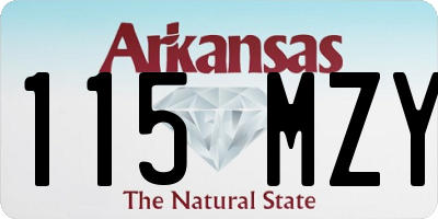 AR license plate 115MZY