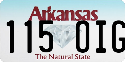 AR license plate 115OIG