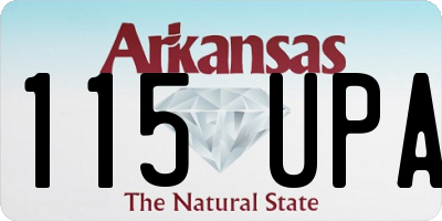 AR license plate 115UPA