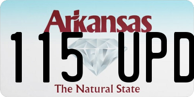 AR license plate 115UPD