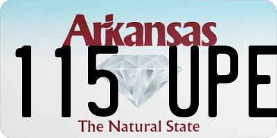 AR license plate 115UPE