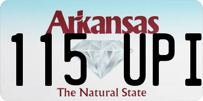 AR license plate 115UPI