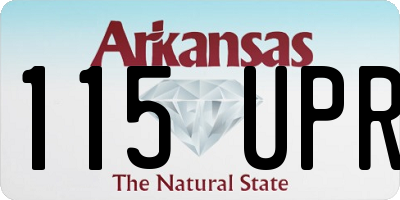AR license plate 115UPR