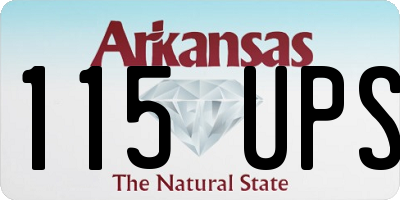 AR license plate 115UPS