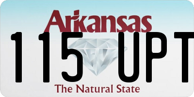 AR license plate 115UPT