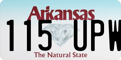 AR license plate 115UPW