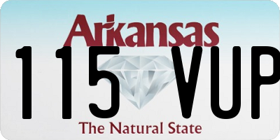 AR license plate 115VUP