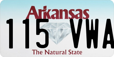 AR license plate 115VWA