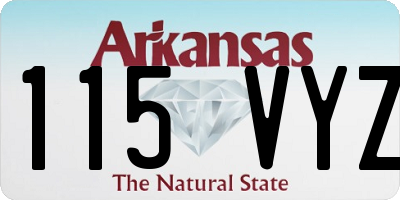 AR license plate 115VYZ