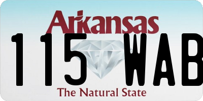 AR license plate 115WAB