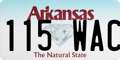 AR license plate 115WAC