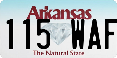 AR license plate 115WAF