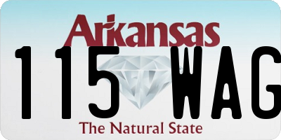 AR license plate 115WAG