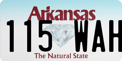 AR license plate 115WAH