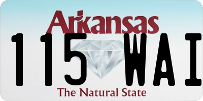 AR license plate 115WAI