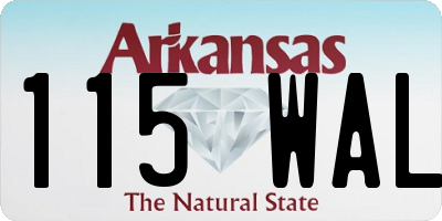 AR license plate 115WAL