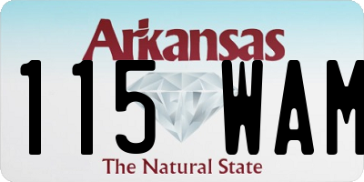 AR license plate 115WAM