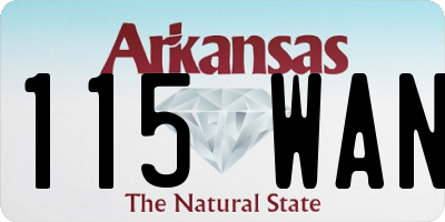 AR license plate 115WAN