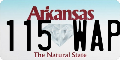AR license plate 115WAP