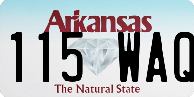 AR license plate 115WAQ