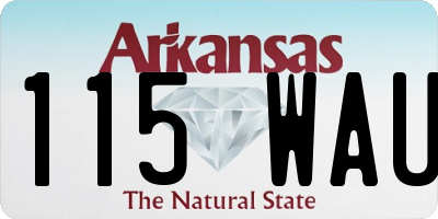 AR license plate 115WAU