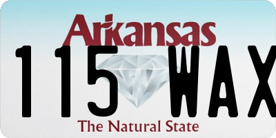 AR license plate 115WAX