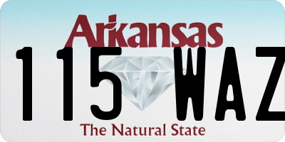 AR license plate 115WAZ