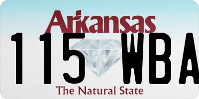 AR license plate 115WBA