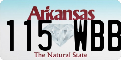 AR license plate 115WBB