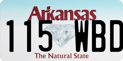AR license plate 115WBD