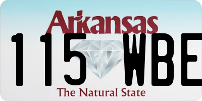 AR license plate 115WBE