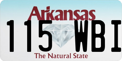 AR license plate 115WBI