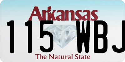 AR license plate 115WBJ