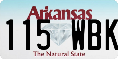 AR license plate 115WBK