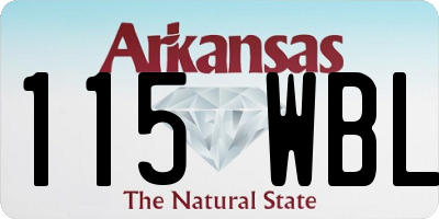 AR license plate 115WBL