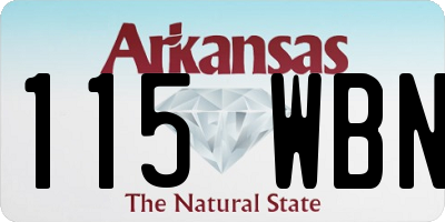 AR license plate 115WBN