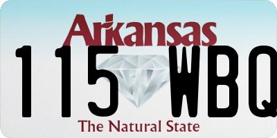AR license plate 115WBQ